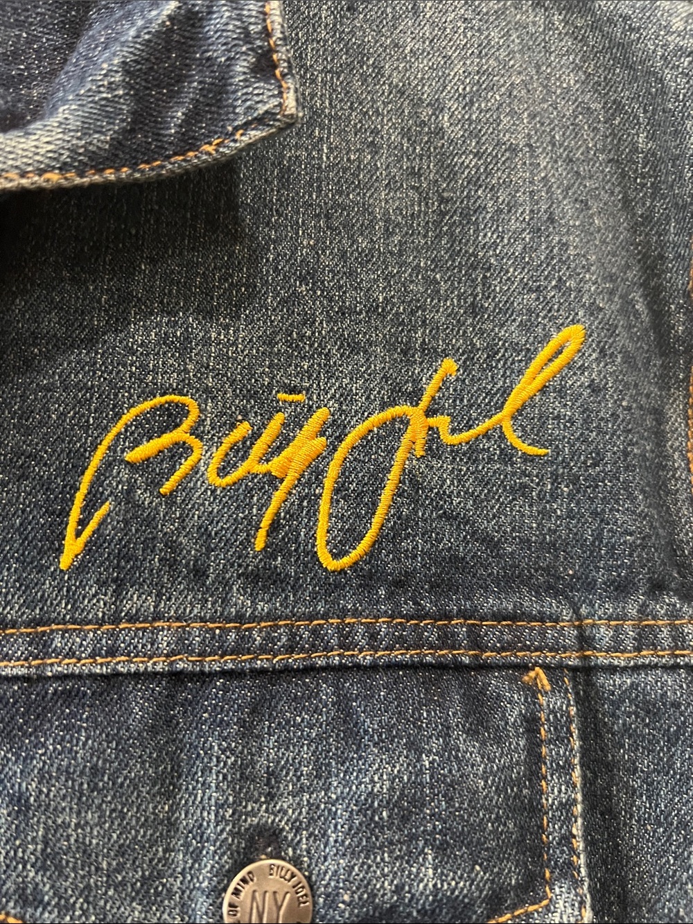 Billy Joel Concert Jean Jacket Sz L - Picture 2 of 6